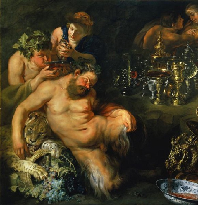 «Пьяный Силен, поддерживаемый сатирами». (1620). Мастерская Рубенса.